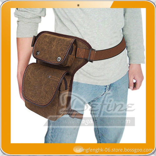 Men's Tactical Vintage High Density Sturdy Canvas Leg Bag